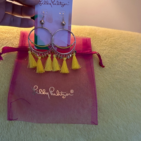 Lilly Pulitzer Bright Yellow Tassel Earrings - Picture 6 of 6